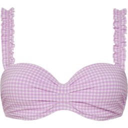 Beachlife Maat 36D Lilac Check Halter bikinitop met beugel Dames