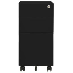 vidaXL Ladeblok verrijdbaar 30x45x59 cm staal zwart