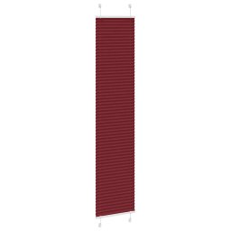 vidaXL Plissé rolgordijn 40x200 cm stofbreedte 39,4 cm bordeauxrood