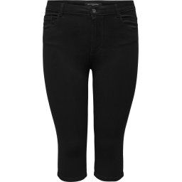 ONLY - Maat 44 - CARMAKOMA CARAUGUSTA HW SKINNY DNM KNICKERS BLACK Dames Broek