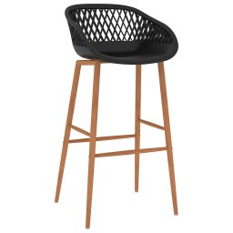 vidaXL Barstoelen 2 st zwart