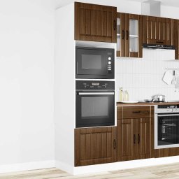 vidaXL Ovenkasten 2 st Lucca bewerkt hout bruin eikenkleur