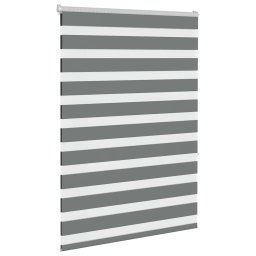 vidaXL Zebra rolgordijn 110x150 cm stofbreedte 105,9 cm donkergrijs