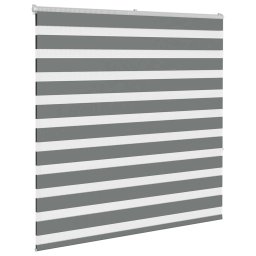 vidaXL Zebra rolgordijn 145x150 cm stofbreedte 140,9 cm donkergrijs