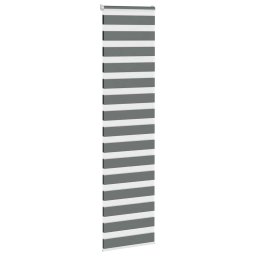 vidaXL Zebra rolgordijn 55x200 cm stofbreedte 50,9 cm donkergrijs
