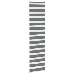 vidaXL Zebra rolgordijn 65x200 cm stofbreedte 60,9 cm donkergrijs