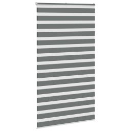 vidaXL Zebra rolgordijn 120x230 cm stofbreedte 115,9 cm donkergrijs