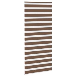 vidaXL Zebra rolgordijn 110x200 cm stofbreedte 105,9cm polyester bruin