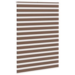 vidaXL Zebra rolgordijn 155x200 cm stofbreedte 150,9cm polyester bruin