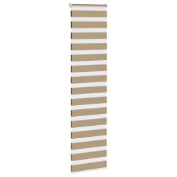 vidaXL Zebra Blind 55x200 cm stofbreedte 50,9 cm polyester zandbruin