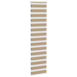 vidaXL Zebra Blind 65x200 cm stofbreedte 60,9 cm polyester zandbruin
