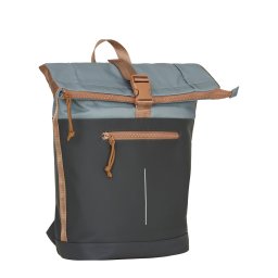 New Rebels Ferron New York Rolltop Rugzak 16L - Rolltop Werktas / Schooltas Laptop Rugtas Antraciet