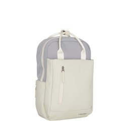New Rebels Ferron Miami Rugzak 9L Waterafstotende Laptop Rugtas 13 inch Schooltas en Werktas van PU Nylon Comfortabel Lila Beige