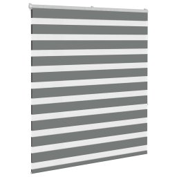 vidaXL Zebra rolgordijn 125x150 cm stofbreedte 120,9 cm donkergrijs