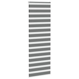 vidaXL Zebra rolgordijn 90x200 cm stofbreedte 85,9 cm donkergrijs
