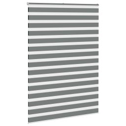 vidaXL Zebra rolgordijn 160x200 cm stofbreedte 155,9 cm donkergrijs