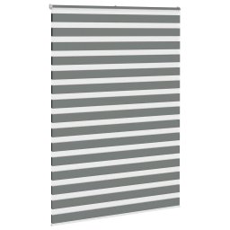 vidaXL Zebra rolgordijn 160x230 cm stofbreedte 155,9 cm donkergrijs