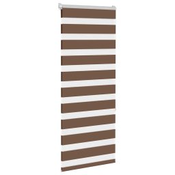 vidaXL Zebra rolgordijn 65x150 cm stofbreedte 60,9 cm polyester bruin