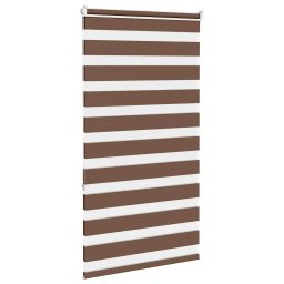 vidaXL Zebra rolgordijn 85x150 cm stofbreedte 80,9 cm polyester bruin