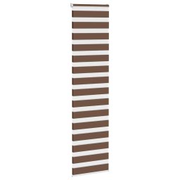 vidaXL Zebra rolgordijn 55x200 cm stofbreedte 50,9 cm polyester bruin