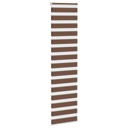 vidaXL Zebra rolgordijn 60x200 cm stofbreedte 55,9 cm polyester bruin