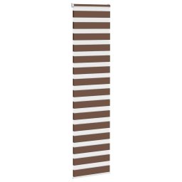 vidaXL Zebra rolgordijn 65x200 cm stofbreedte 60,9 cm polyester bruin