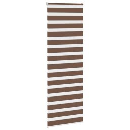 vidaXL Zebra rolgordijn 75x200 cm stofbreedte 70,9 cm polyester bruin