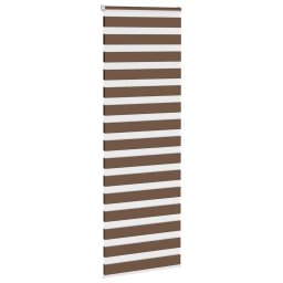 vidaXL Zebra rolgordijn 80x200 cm stofbreedte 75,9 cm polyester bruin