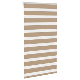 vidaXL Zebra Blind 85x150 cm stofbreedte 80,9 cm polyester zandbruin