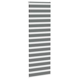 vidaXL Zebra rolgordijn 85x200 cm stofbreedte 80,9 cm donkergrijs