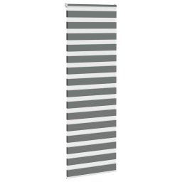 vidaXL Zebra rolgordijn 75x230 cm stofbreedte 70,9 cm donkergrijs