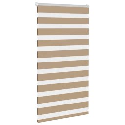 vidaXL Zebra Blind 90x100 cm stofbreedte 85,9 cm polyester zandbruin