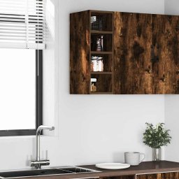 vidaXL Bovenkast Riga 20x29,5x60 cm bewerkt hout gerookt eikenkleurig