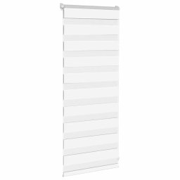 vidaXL Zebra rolgordijn 65x100 cm stofbreedte 60,9 cm polyester wit