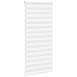 vidaXL Zebra rolgordijn 115x200 cm stofbreedte 110,9cm polyester wit