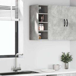 vidaXL Bovenkast Riga 20x29,5x60 cm bewerkt hout betongrijs