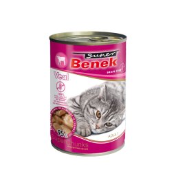 20x415g Super Benek Graanvrije Chunks in Saus Kalfsvlees Kattenvoer nat