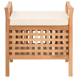 vidaXL Opbergbankje 49x48x49 cm massief walnotenhout
