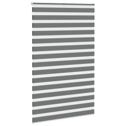 vidaXL Zebra rolgordijn 145x200 cm stofbreedte 140,9 cm donkergrijs