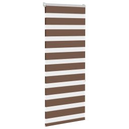 vidaXL Zebra rolgordijn 55x150 cm stofbreedte 50,9 cm polyester bruin