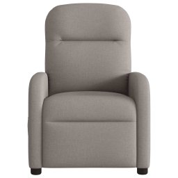 vidaXL Massagestoel verstelbaar stof taupe