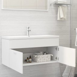 vidaXL Wastafelkast 100x38,5x46 cm bewerkt hout wit
