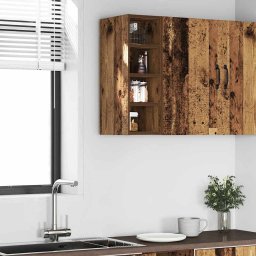 vidaXL Bovenkast Riga 20x29,5x60 cm bewerkt hout oud houtkleurig