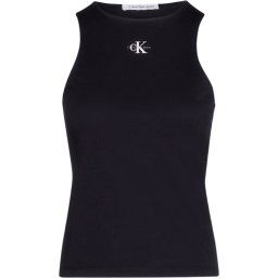 Calvin Klein - Maat XXL Micro Monologo Racer Back Tops & T-shirts Dames - Shirt - Zwart