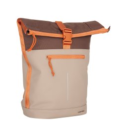 New Rebels Ferron New York Rolltop Rugzak 16L - Rolltop Werktas / Schooltas Laptop Rugtas Coffee