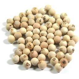 Bingoballen 75 stuks Hout