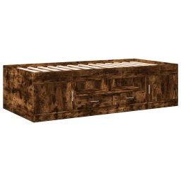 vidaXL Slaapbank met lades zonder matras 90x200 cm gerookt eikenkleur