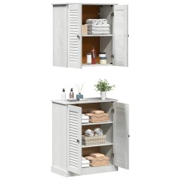 vidaXL Badkamermeubelset 2 pcs Wit en Antiek Wit 67,5 x 34 x 80 cm
