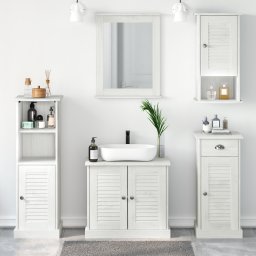 vidaXL Badkamermeubelset VIGO 5 st Antiek wit Massief grenenhout