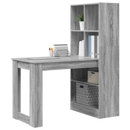 vidaXL Bureau Grijs Sonoma 122 x 67 x 145 cm Bewerkt hout